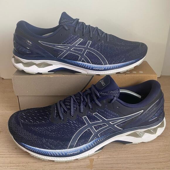 ASICS Gel Kayano 27 Navy/White Men Running Shoes 1011767- SZ 14 main image 4